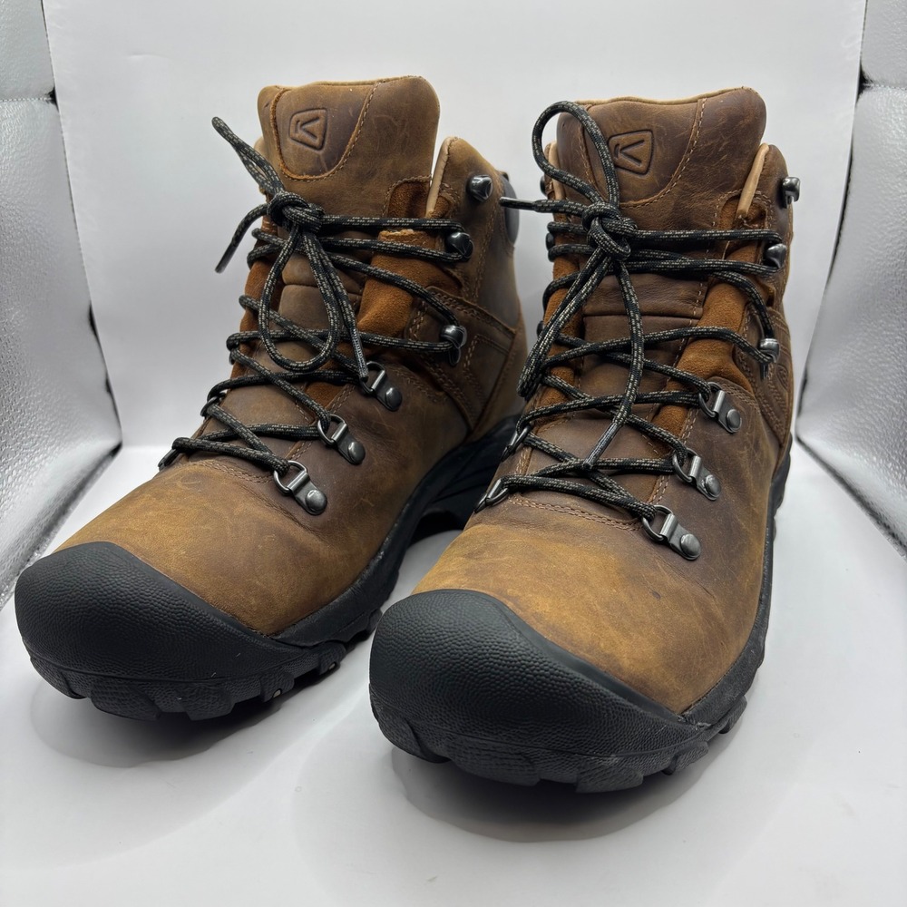 Women's 10 - KEEN Pyrenees Hiking Boots Brown Waterproof Leather Gorpcore Rugged